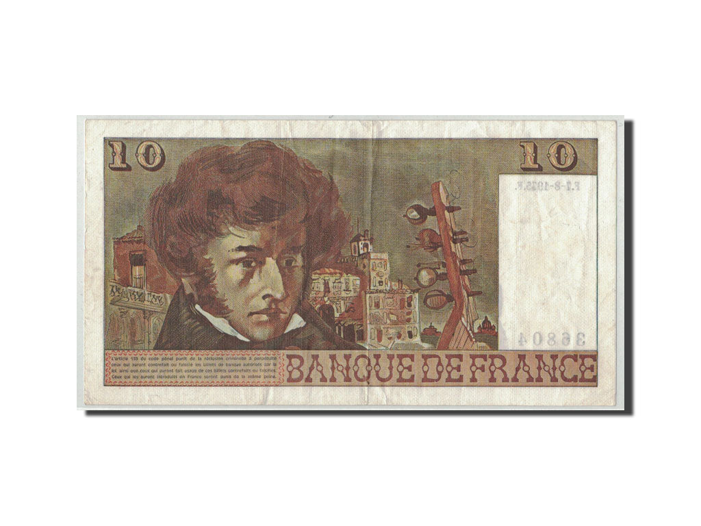 Banknot, Francja, 10 Francs, Berlioz, 1975, 1975-08-07, VF(30-35)