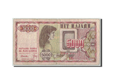 Geldschein, Mazedonien, 5000 (Denar), 1992, KM:7a, SGE