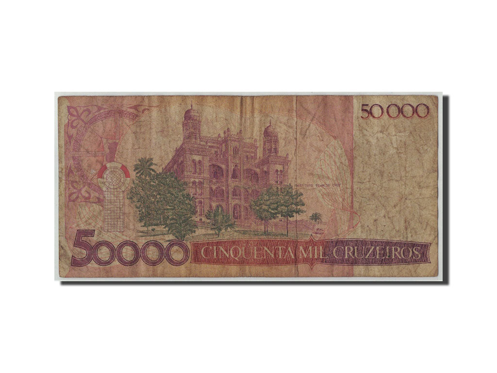 Billete, 50 Cruzados on 50,000 Cruzeiros, Undated (1986), Brasil, KM:207, RC