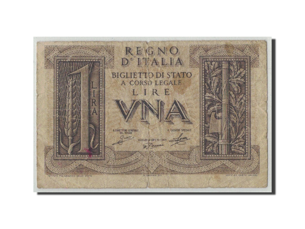 Banconote, Italia, 1 Lira, 1939, KM:26, 1939-11-14, B