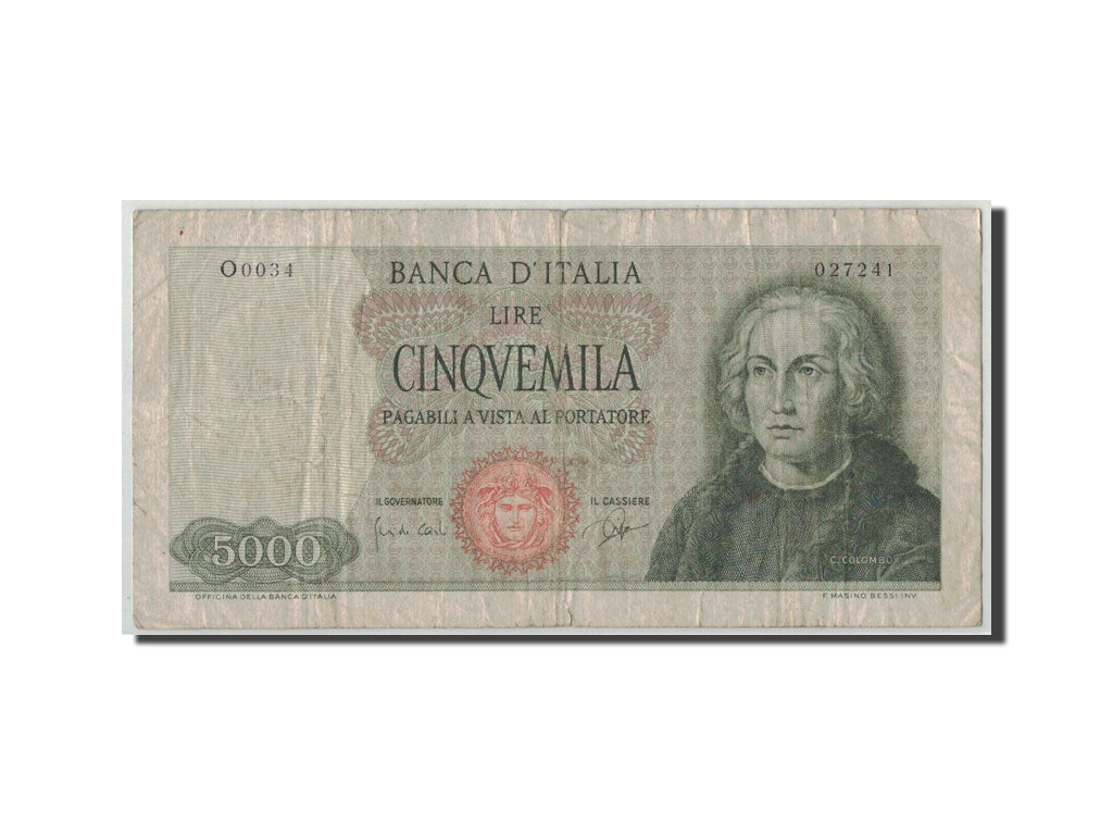 Italy, 5000 Lire, 1964, KM:98a, 1964-09-03, VG(8-10)
