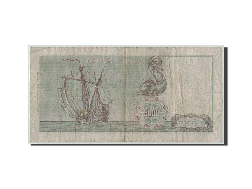 Italy, 5000 Lire, 1964, KM:98a, 1964-09-03, VG(8-10)