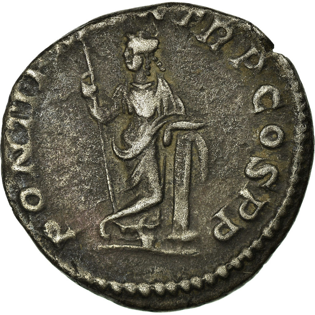 Munten, Macrinus, Denarius, Roma, ZF+, Zilver