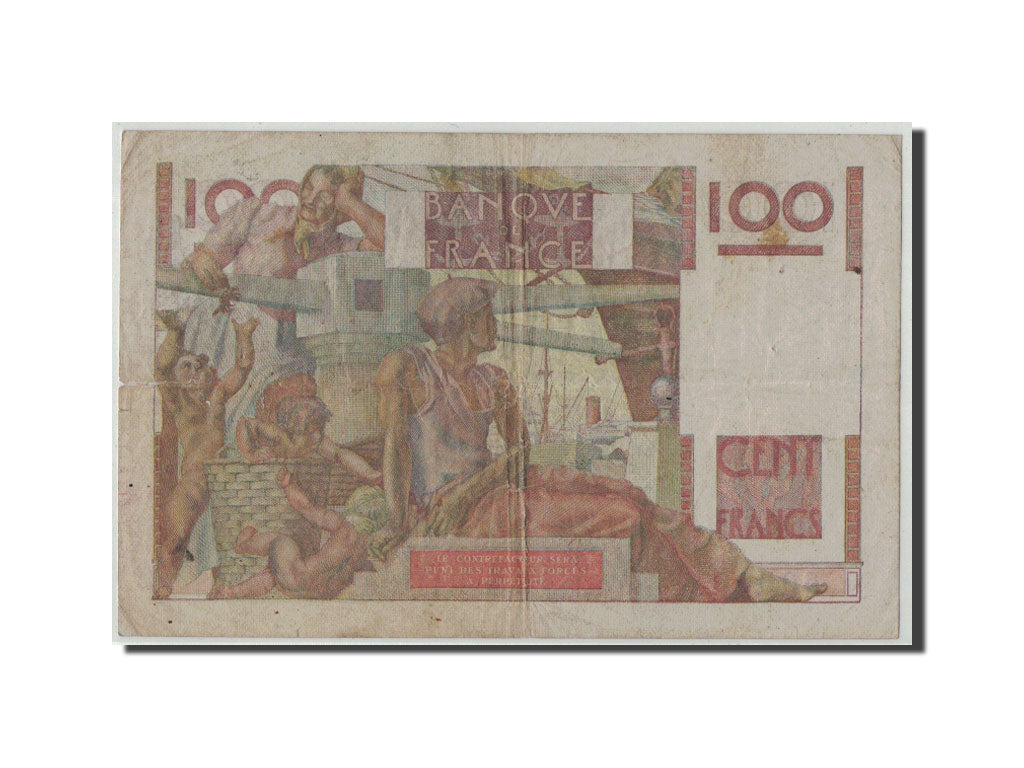 Francia, 100 Francs Jeune Paysan, 1952-10-02, KM:128d, Fayette:28.34, B+