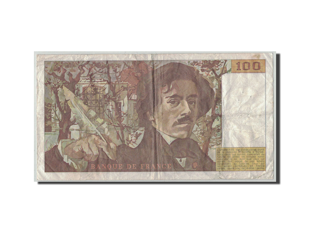 Billete, Francia, 100 Francs, 100 F 1978-1995 ''Delacroix'', 1985, RC+