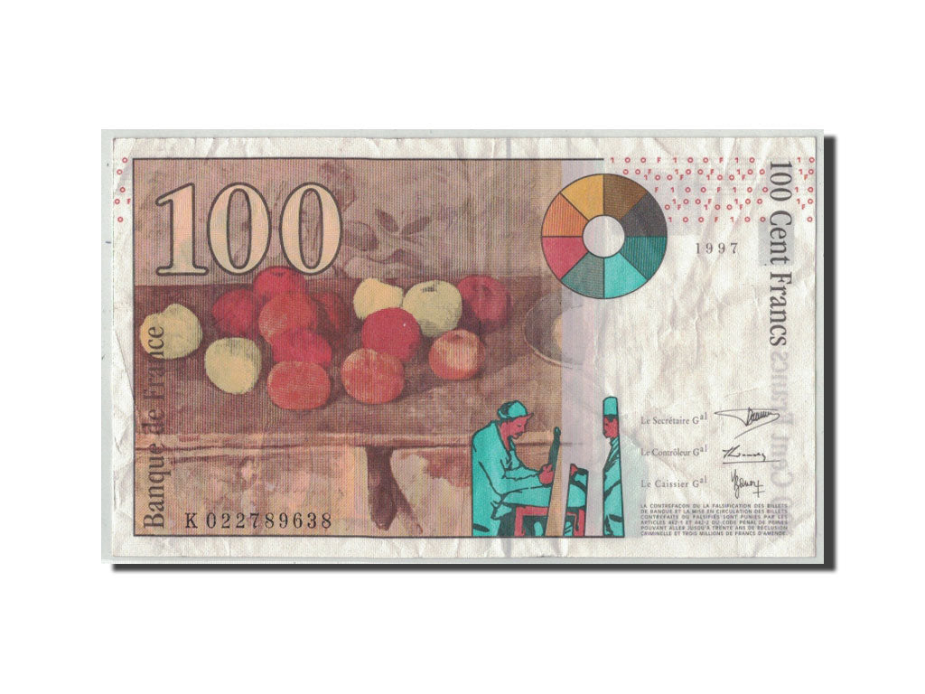 Francia, 100 Francs Cézanne, 1997, KM:158a, Fayette:74.1, RC+