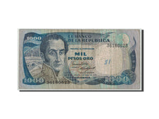 Colombia, 1000 Pesos Oro, 1986, 1986-06-01, KM:424c, VG(8-10)