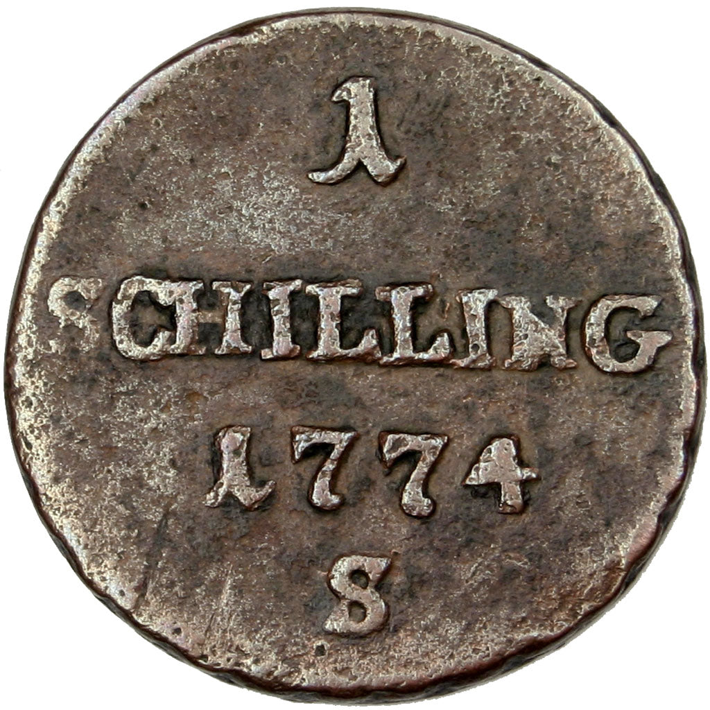 POLAND, Schilling, 1774, Schmollnitz, KM #1, EF(40-45), Copper, 2.87