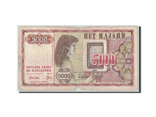Banconote, Macedonia, 5000 (Denar), 1992, KM:7a, B