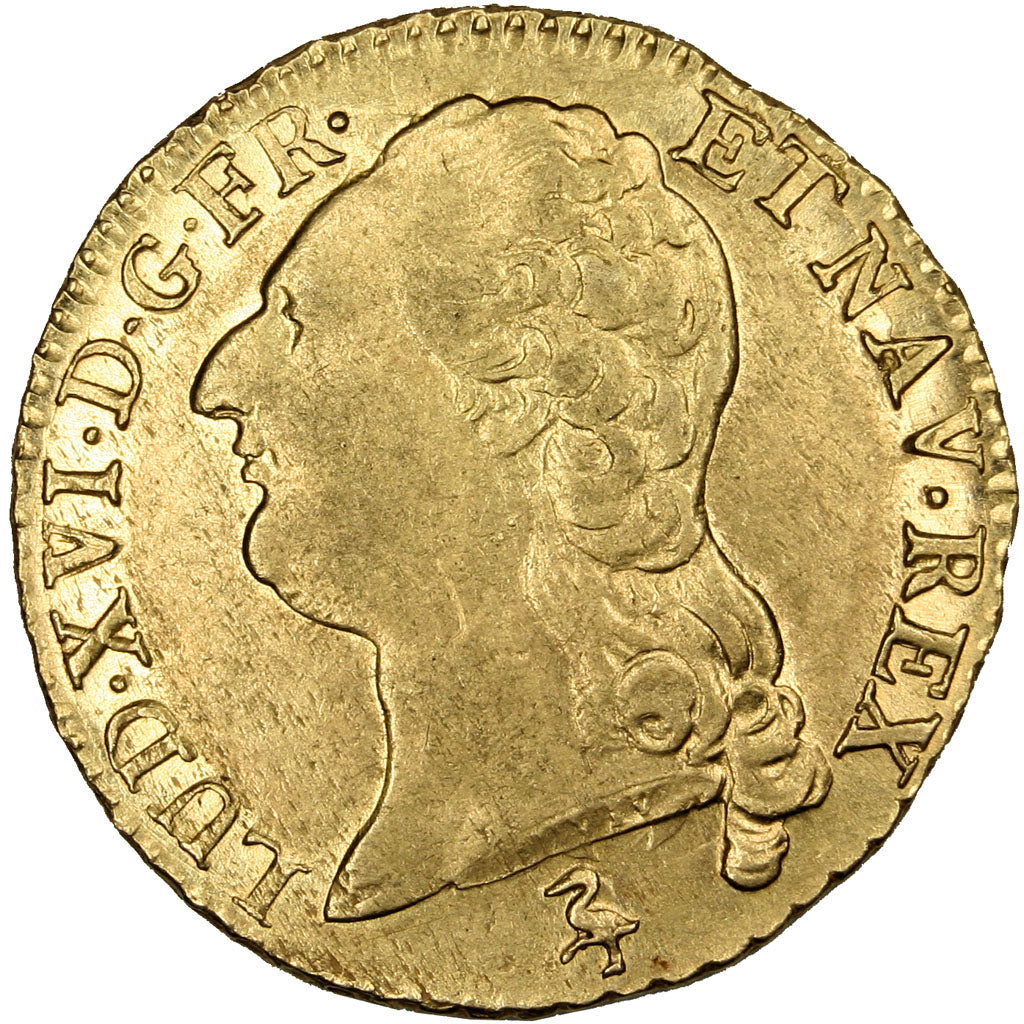 FRANCE, Louis d'or à la tête nue, Louis D'or, 1787, Paris, KM #591.1, AU(55-58),