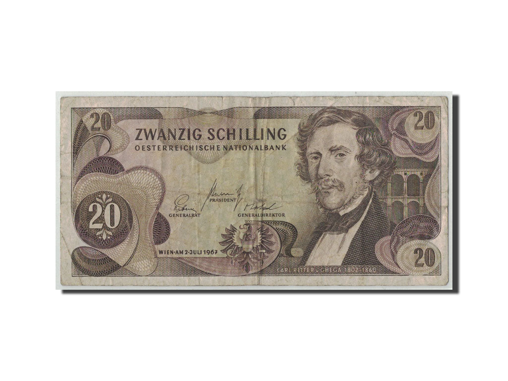 Banconote, Austria, 20 Schilling, 1967, KM:142a, 1967-07-02, B