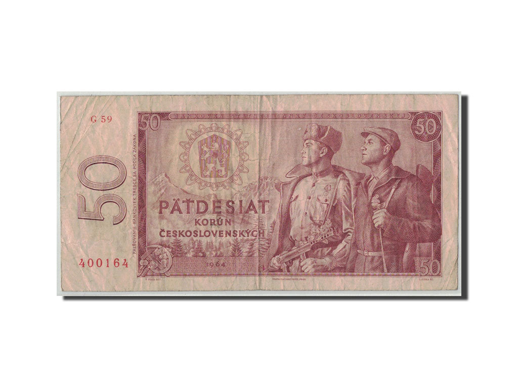 Banknote, Czechoslovakia, 50 Korun, 1964, KM:90b, F(12-15)