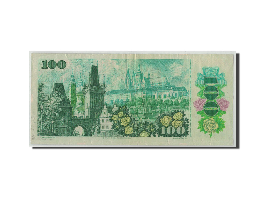 Tschechoslowakei, 100 Korun, 1989, KM:97, S+