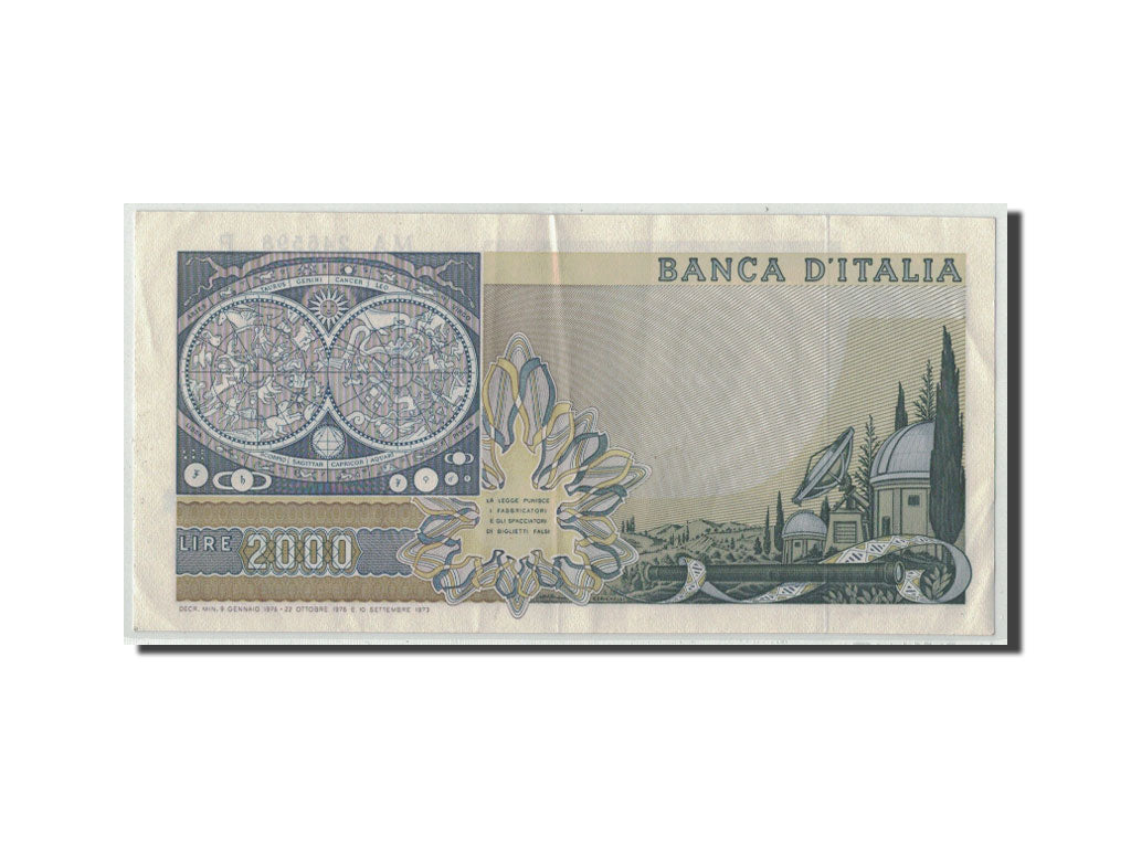Geldschein, Italien, 2000 Lire, 1976, 1976-10-22, KM:103b, SS