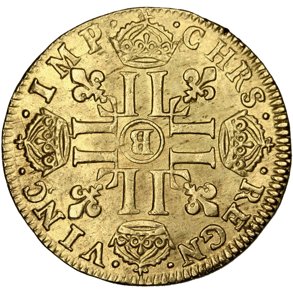 Moneda, Francia, Louis XIV, Louis d'or à la mèche longue, Louis d'Or, 1652