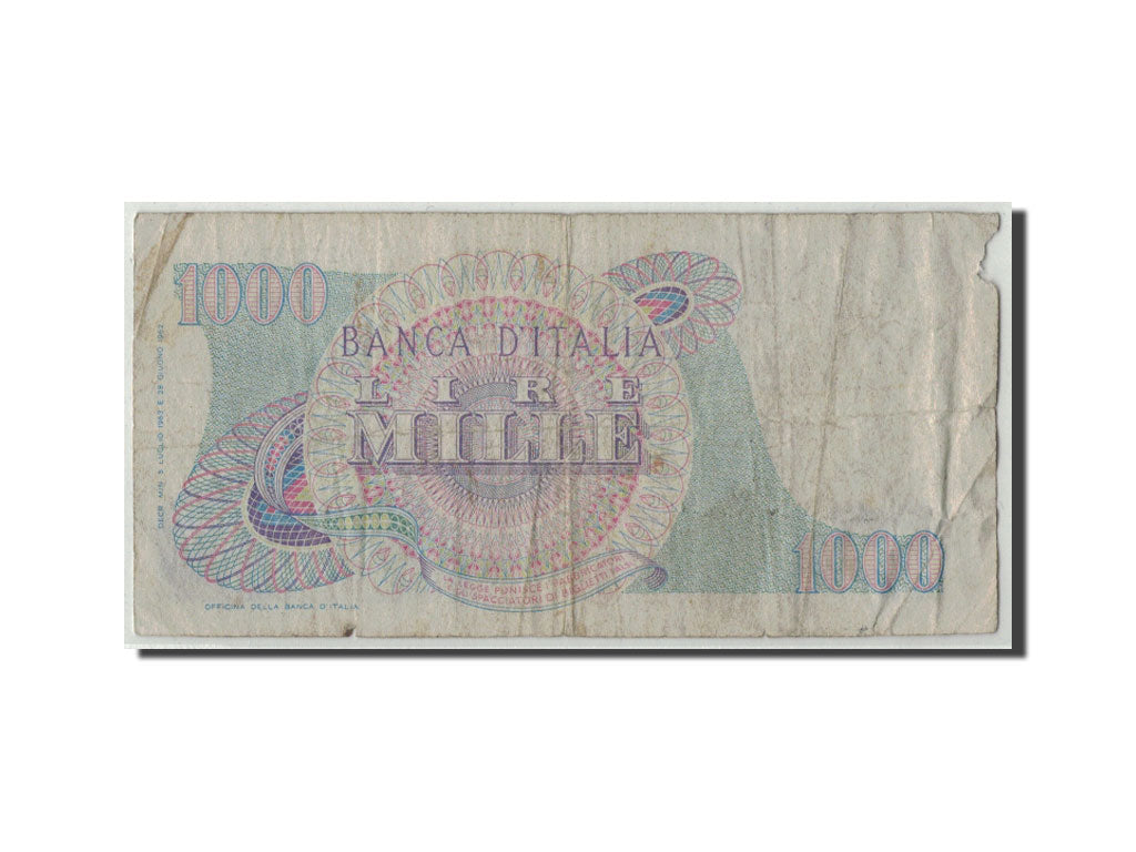 Italy, 1000 Lire, 1963, KM:96b, 1963-07-05, G(4-6)