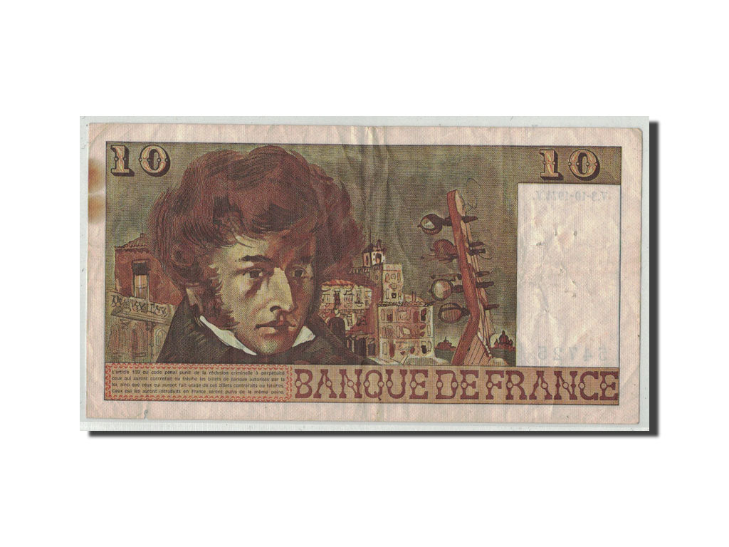 Biljet, Frankrijk, 10 Francs, 10 F 1972-1978 ''Berlioz'', 1974, 1974-10-03, B