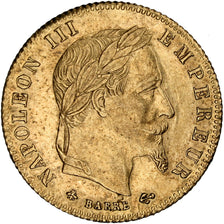 FRANCE, Napoléon III, 5 Francs, 1867, Paris, KM #803.1, AU(55-58), Gold, Gadoury