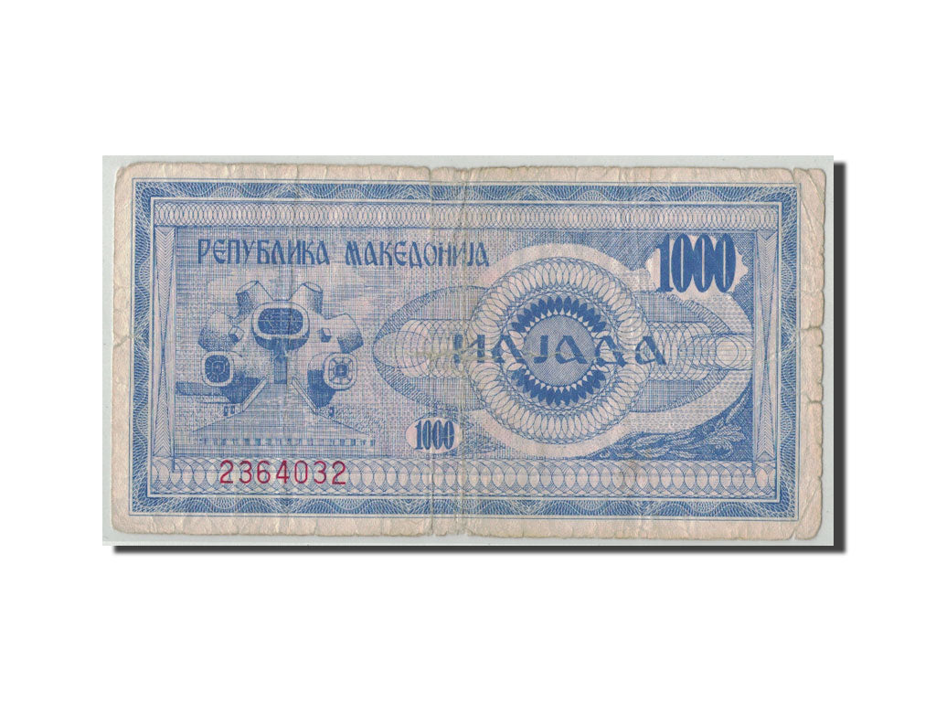 Macedonia, 1000 (Denar), 1992, KM:6a, B