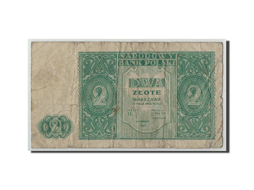 Poland, 2 Zlote, 1946, 1946-05-15, KM:124, VG(8-10)