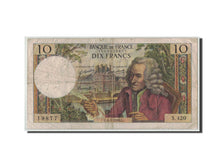 Francia, 10 Francs Voltaire, 1968, KM:147c, Fayette:62.33, 1968-07-04, B+