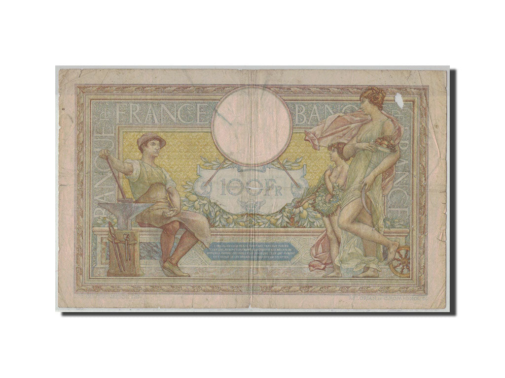 Banknote, France, 100 Francs, 100 F 1908-1939 ''Luc Olivier Merson'', 1934