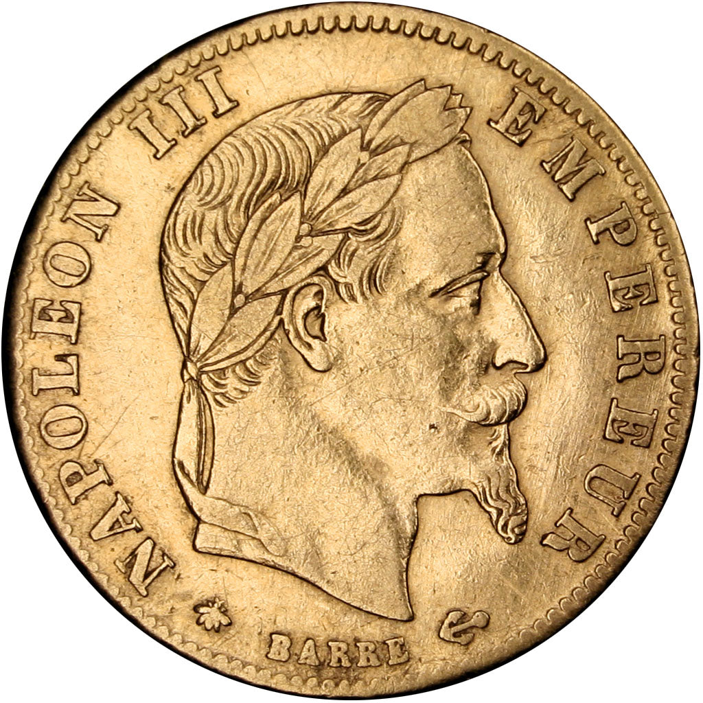 Francia, Napoleon III, Napoléon III, 5 Francs, 1863, Paris, BB+, Oro, Gadour...