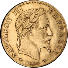 Francia, Napoleon III, Napoléon III, 5 Francs, 1863, Paris, BB+, Oro, Gadour...