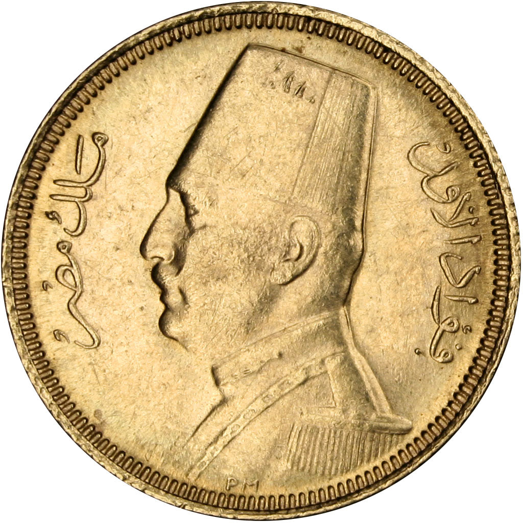 Egypt, 20 Piastres, 1930, AU(55-58), Gold, 1.68