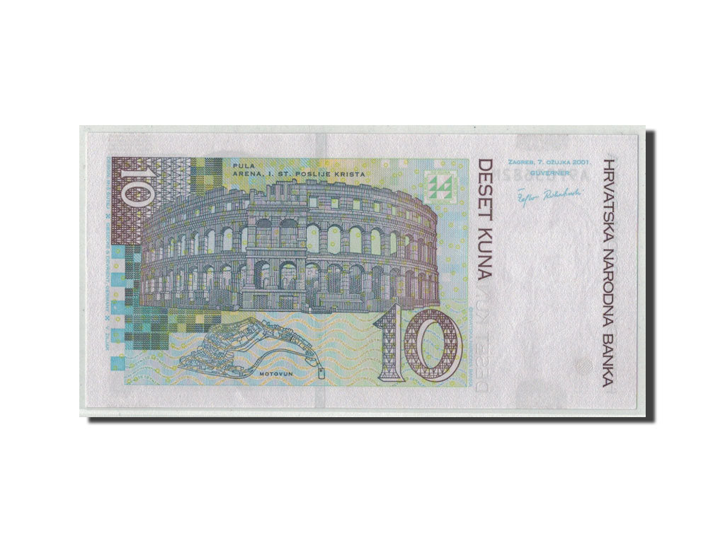 Banconote, Croazia, 10 Kuna, 2001, KM:38, 2001-03-07, FDS