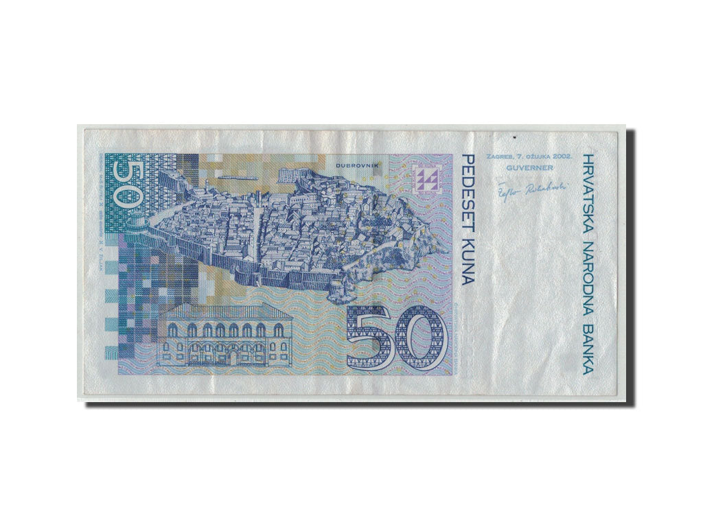 Croatia, 50 Kuna, 2002, KM:40, 7.3.2002, F(12-15)