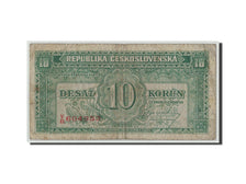 Geldschein, Tschechoslowakei, 10 Korun, 1945, KM:60a, SGE
