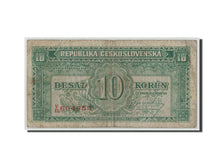 Billet, Tchécoslovaquie, 10 Korun, 1945, KM:60a, B