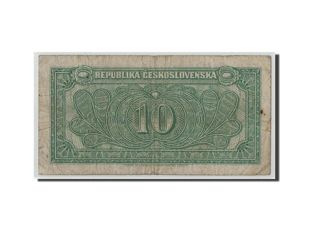 Geldschein, Tschechoslowakei, 10 Korun, 1945, KM:60a, SGE
