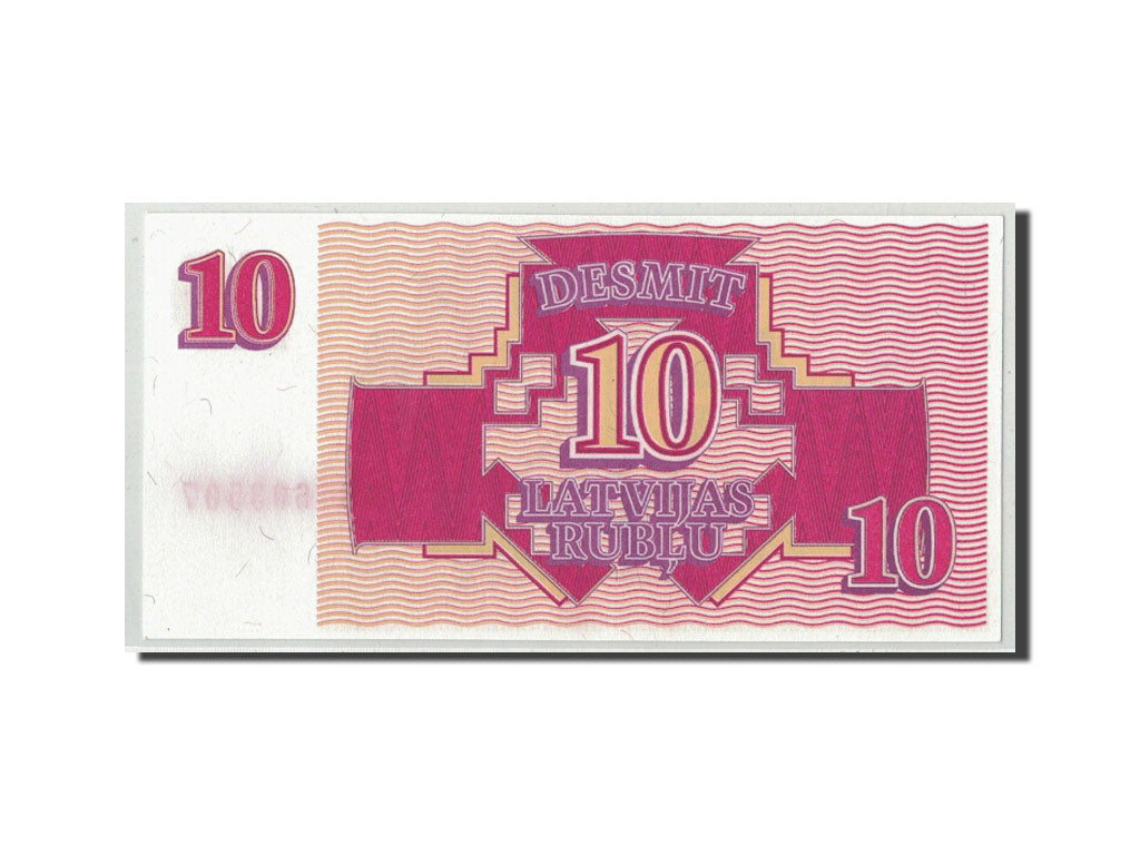 Billete, 10 Rublu, 1992, Letonia, KM:38, UNC