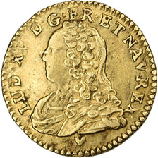 Coin, France, 1/2 Louis d'or, 1731, Strasbourg, EF(40-45), Gold, Gadoury:329
