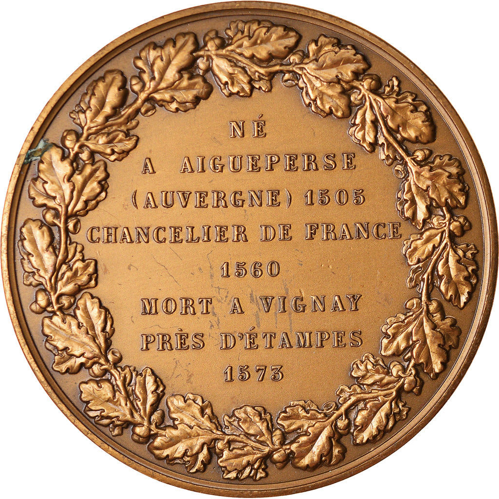 France, Médaille, Tribunaux de Commerce, Chancelier Michel de L'Hospital