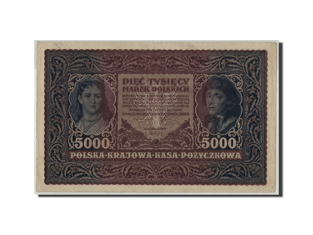Banknote, Poland, 5000 Marek, 1920, 1920-02-07, KM:31, AU(50-53)