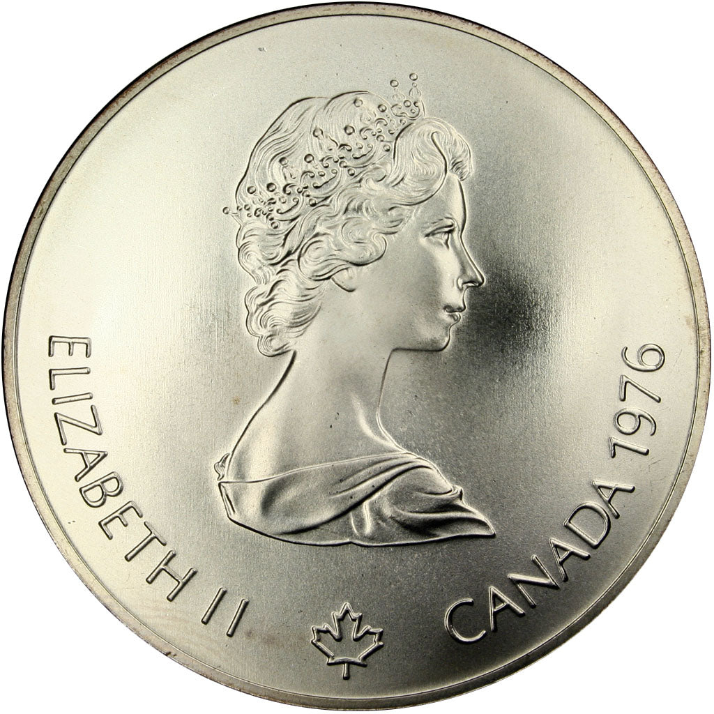 Moneta, Canada, Elizabeth II, 5 Dollars, 1976, Ottawa, SPL, Argento