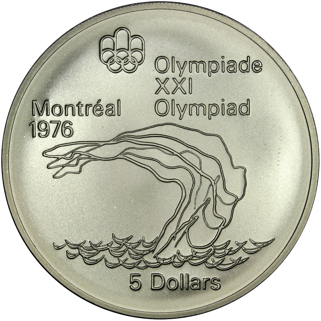 Münze, Kanada, Elizabeth II, 5 Dollars, 1975, Ottawa, UNZ, Silber