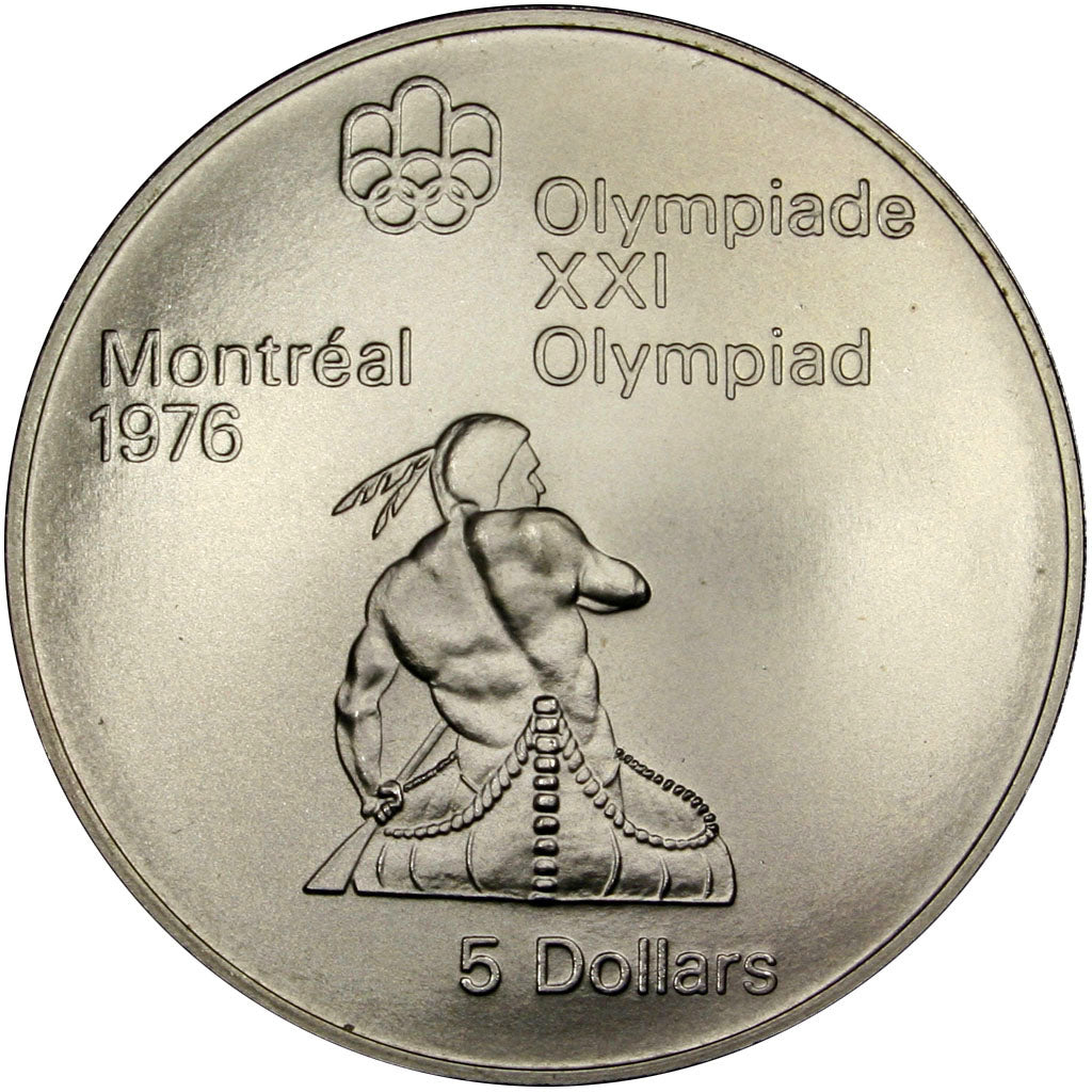 CANADA, 5 Dollars, 1974, Royal Canadian Mint, KM #92, MS(63), Silver, 38, 24.30