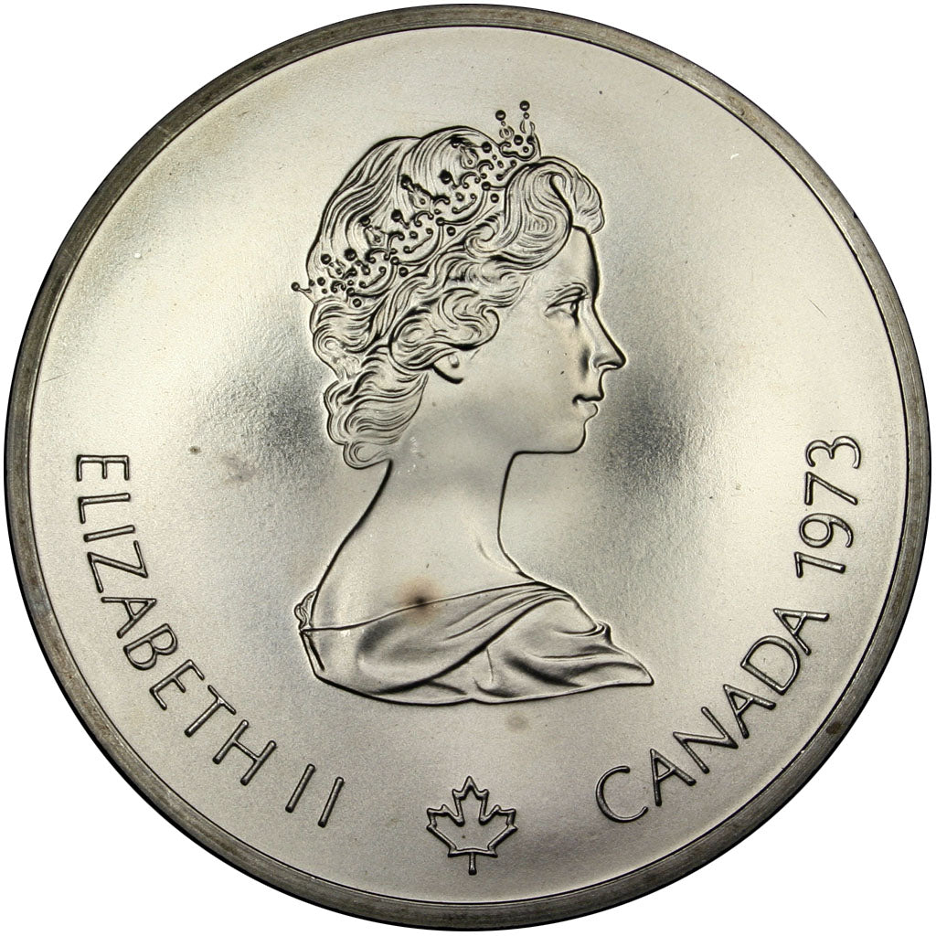 Moneta, Canada, Elizabeth II, 10 Dollars, 1973, Ottawa, SPL, Argento