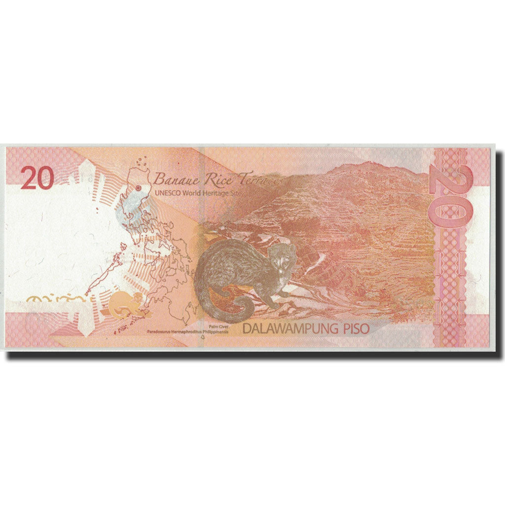 Biljet, Fillipijnen, 20 Piso, 2012, KM:206a, NIEUW
