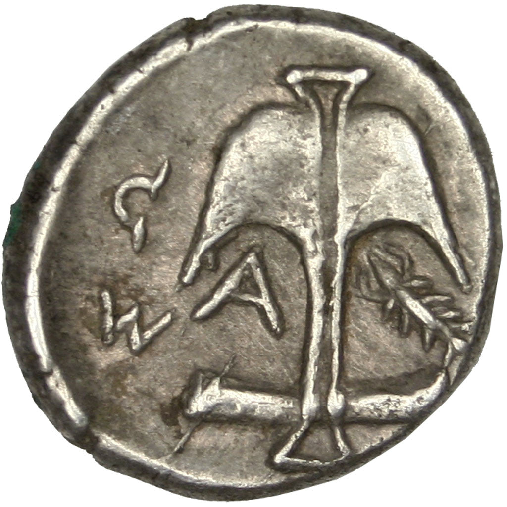 Coin, Thrace, Apollonia Pontica, Apollo, Diobol, AU(50-53), Silver