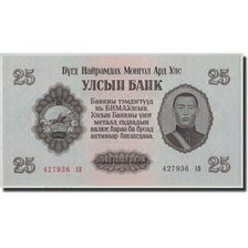 Billet, Mongolie, 25 Tugrik, 1955, KM:32, NEUF