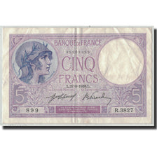 Billete, Francia, 5 Francs, 1918, 1918-09-27, BC+, Fayette:3.2, KM:72a