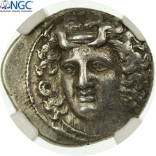 Coin, Thessaly, Larissa, Kyme, Amazon, Drachm, Larissa, graded, NGC, Ch XF