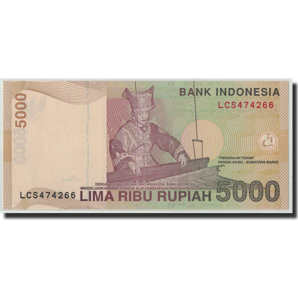 Banknote, Indonesia, 5000 Rupiah, 2001/2009, KM:142i, UNC(65-70)