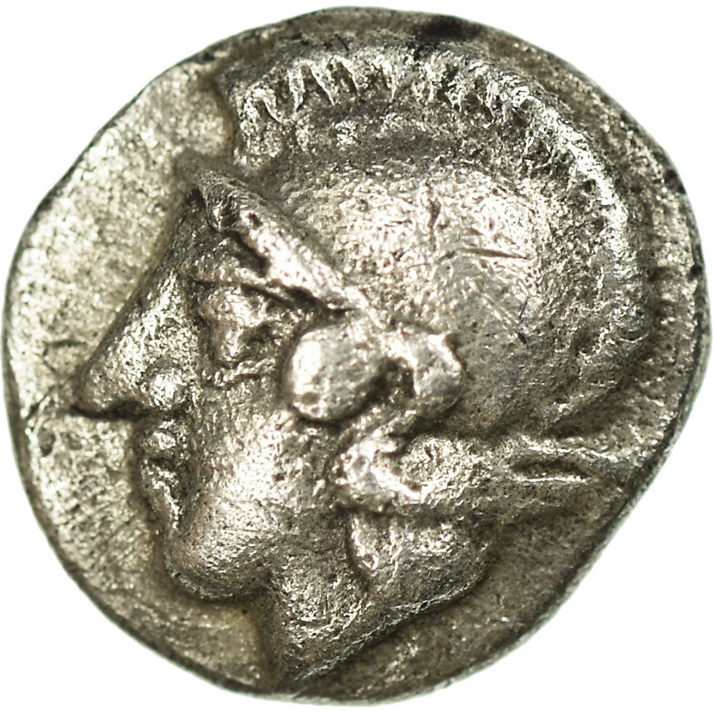Munten, Aeolië, Elaea, Athena, Hemiobol, ZF, Zilver