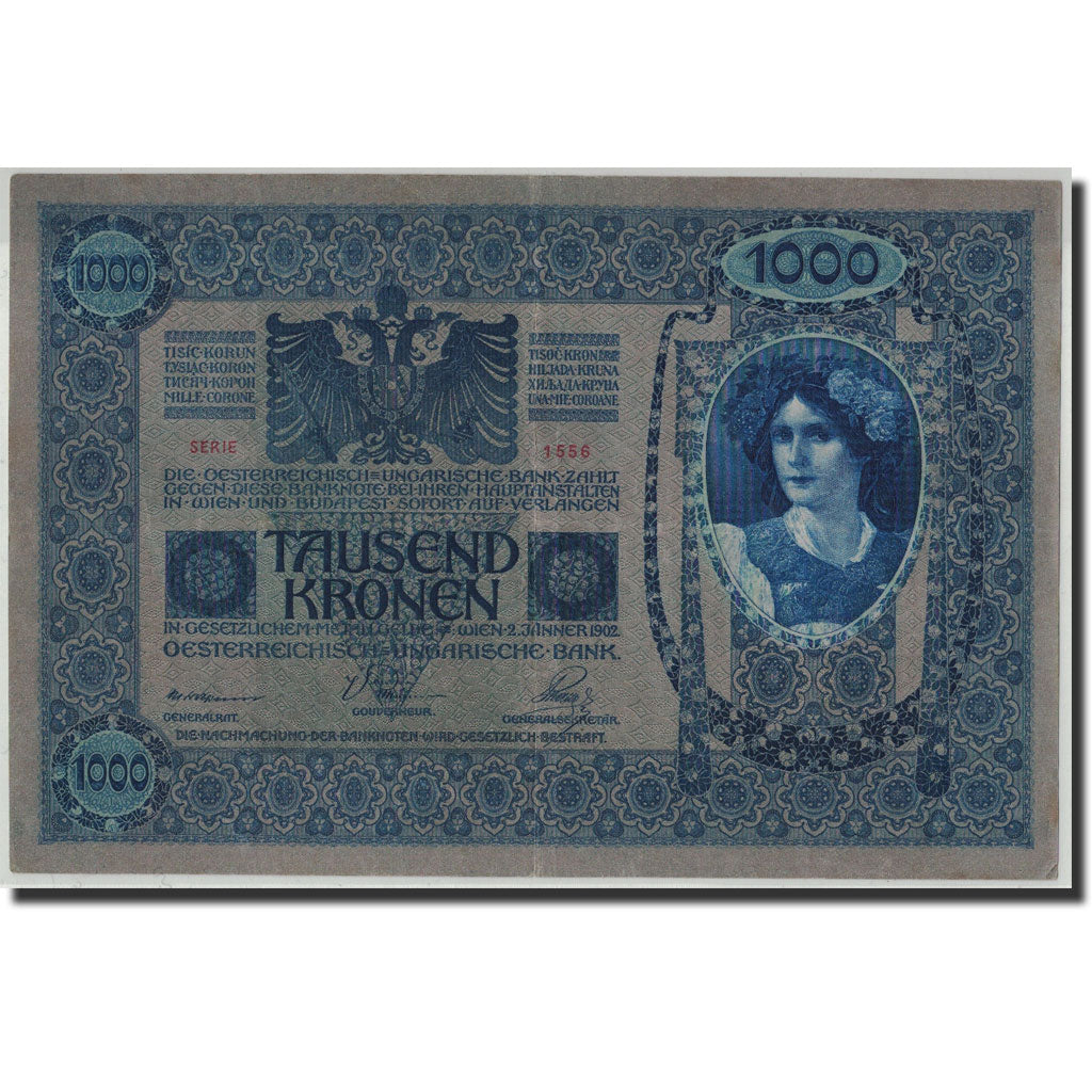 Banknote, Austria, 1000 Kronen, Undated (1919), 1902-01-02, KM:59, EF(40-45)
